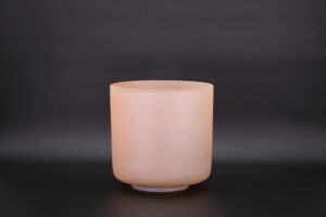 Pink Himalayan Salt, Palladium (inside), Aqua Aura Gold (Base) (Chime) Bowl